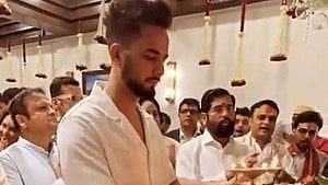 Elvish Yadav, a popular YouTuber and social media influencer, was reportedly seen at the Ganeshotsav in September (photo: IANS)