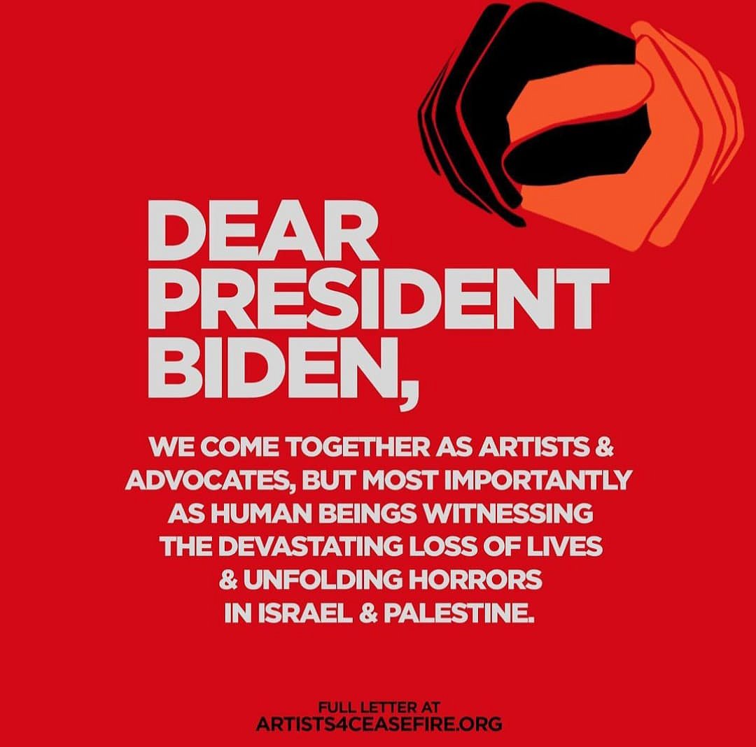 International artists call for Gaza ceasefire NOW