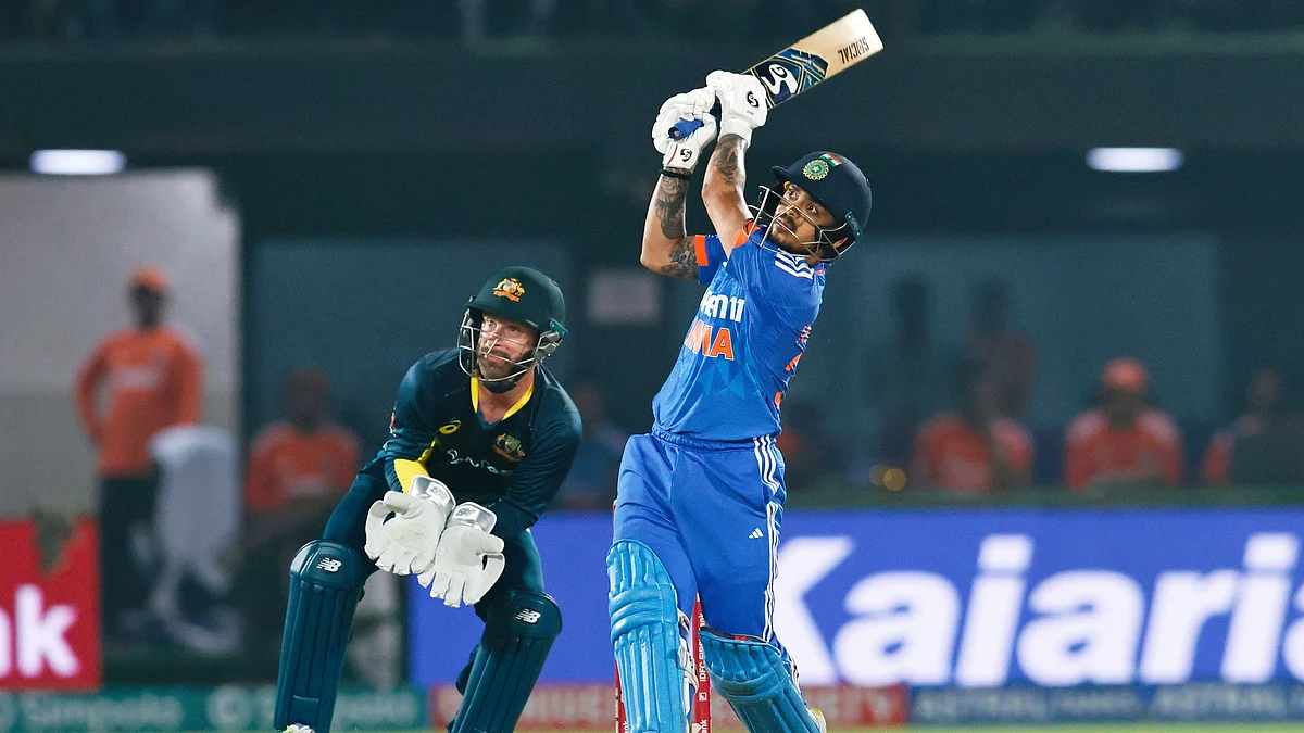 Surya Kumar Yadav on the way to his 42-ball 80 (photo: @BCCI/ X)