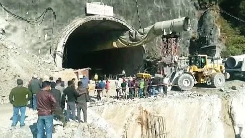 41 labourers are currently trapped in the partially collapsed Silkyara tunnel (photo: National Herald archives)