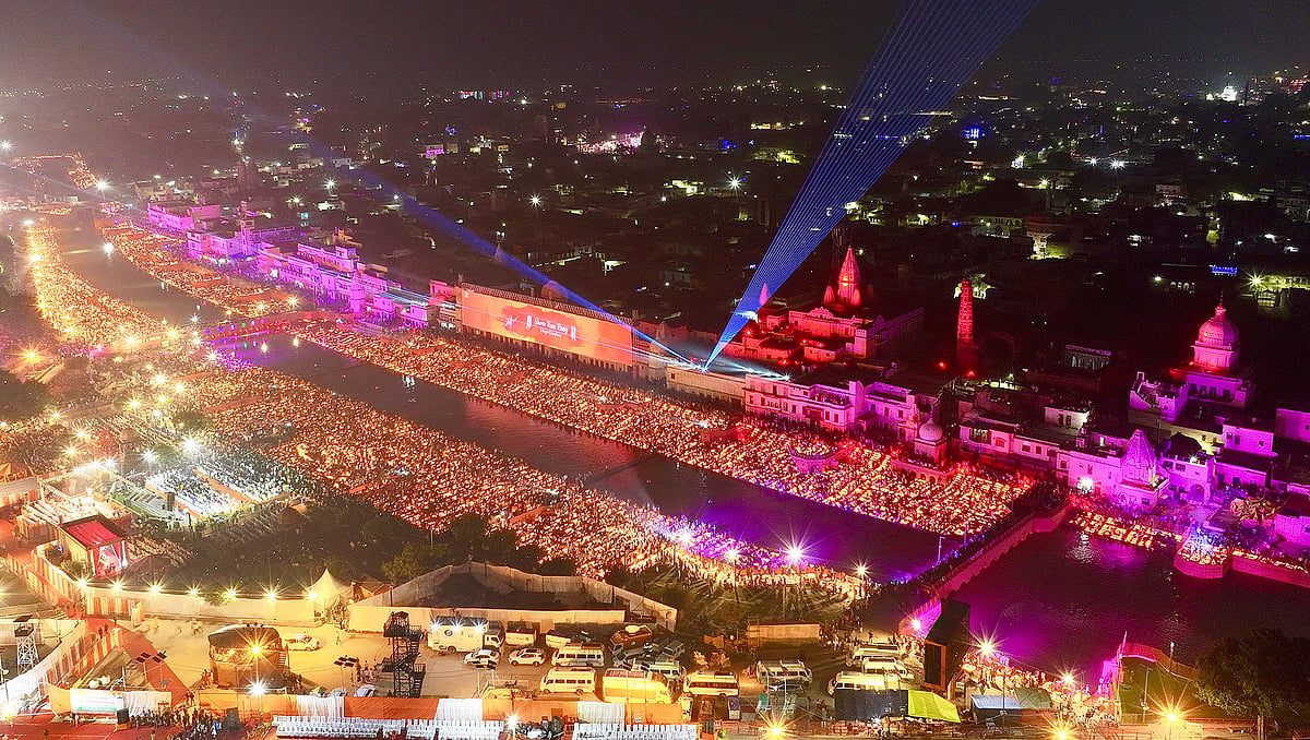 Akhilesh shares purported video showing flip side of Ayodhya's Deepotsav