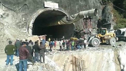 Rescue operation is on at the collapsed tunnel in Uttarakhand