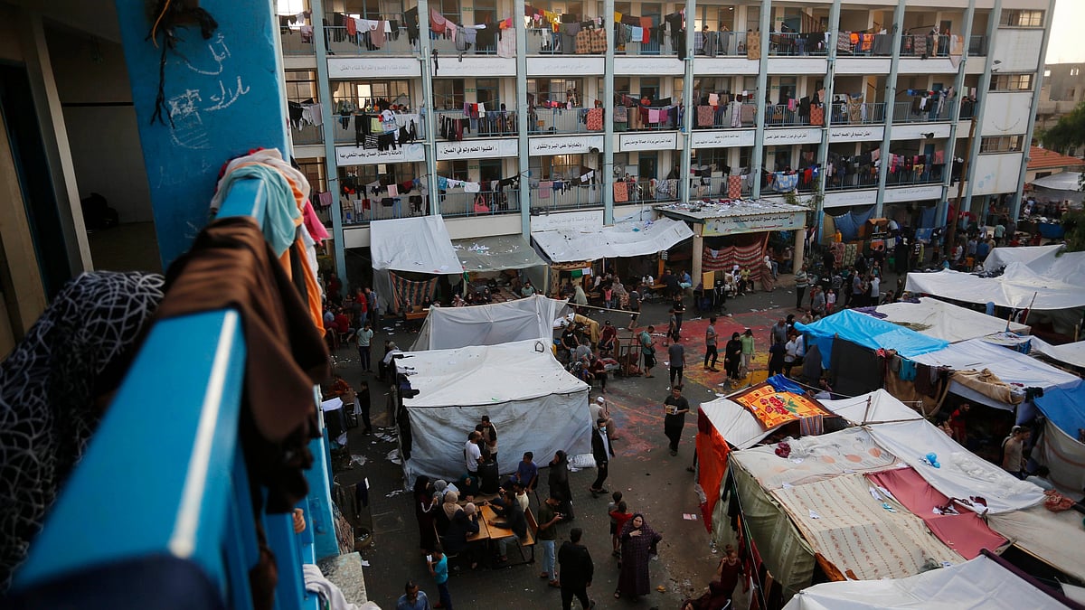 Since the start of the conflict  on 7 October, nearly 50 
UNRWA buildings and assets across the Gaza Strip have been impacted, with some being directly hit. (photo: @UNRWA/X)