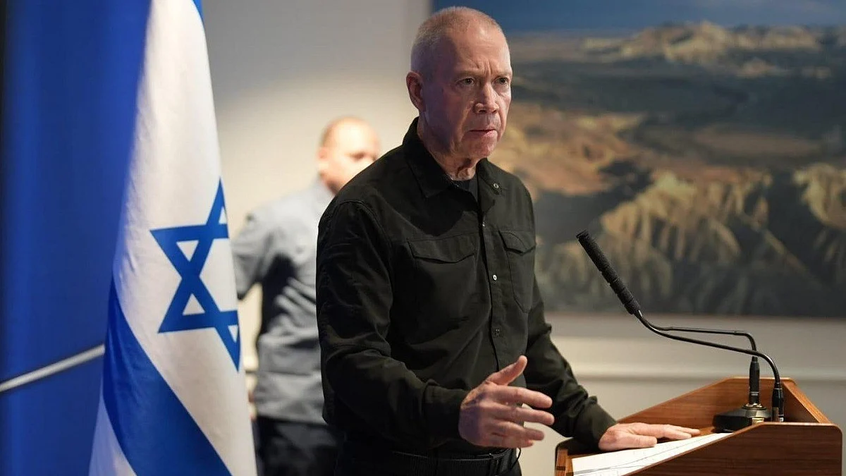 Yoav Gallant (pictured) said that the Israel Defense Forces soldiers were operating “in the heart of Gaza City" and are "very close to the Gaza port". (Photo: Elad Malka (IMoD)/Handout/Anadolu via Getty Images)