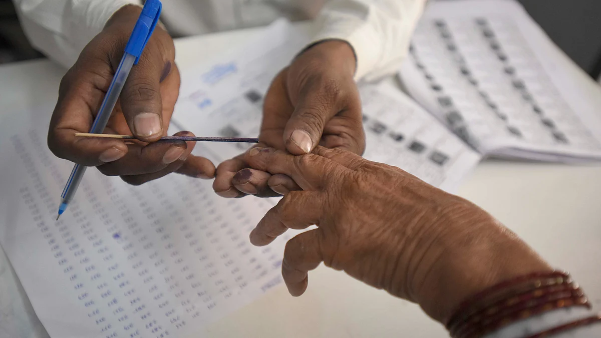 Voting commenced at 7 am and ended at 5 pm in 106 constituencies, and in 13 Left Wing Extremism-affected seats, it concluded at 4 pm (representative image) (photo: Parveen Kumar/Hindustan Times via Getty Images)