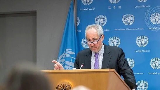 A UN spokesperson, Stephane Dujarric (pictured) has asked Yemen's Houthi authorities to reconsider their decision to expel US and British nationals working for the world body in Houthi-controlled areas of Yemen  (photo: @StephDujarric/X)