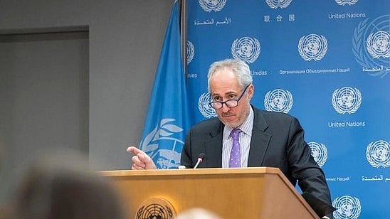A UN spokesperson, Stephane Dujarric (pictured) has asked Yemen's Houthi authorities to reconsider their decision to expel US and British nationals working for the world body in Houthi-controlled areas of Yemen (photo: @StephDujarric/X)