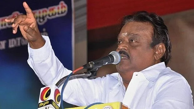 Praised as 'Karuppu MGR' (black MGR) by his fans for his generosity, Vijayakanth has been ill and kept a low-profile for the past 4-5 years. (photo: National Herald archives)
