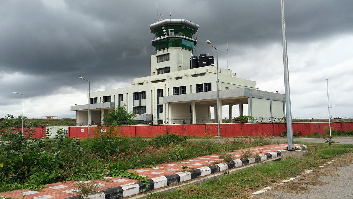 The control tower at Mysuru airport (photo: Wikipedia)
