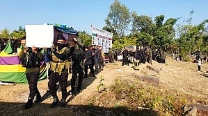 File photo of an earlier Kuki-Zo mass burial in Manipur
