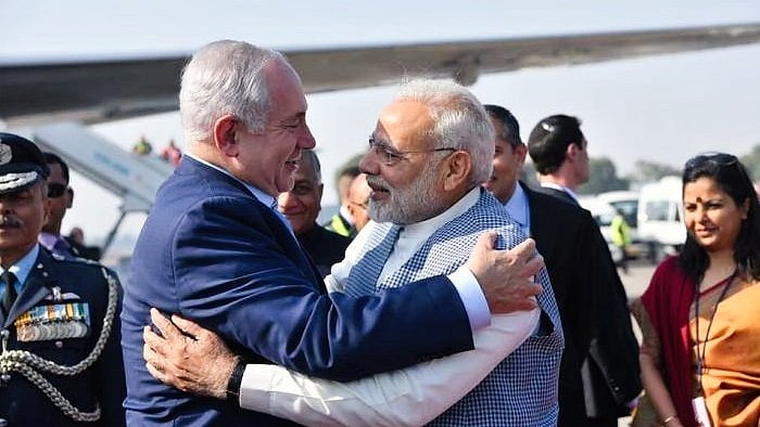 Prime Minister Narendra Modi with Israeli PM Benjamin Netanyahu (photo: National Herald archives)