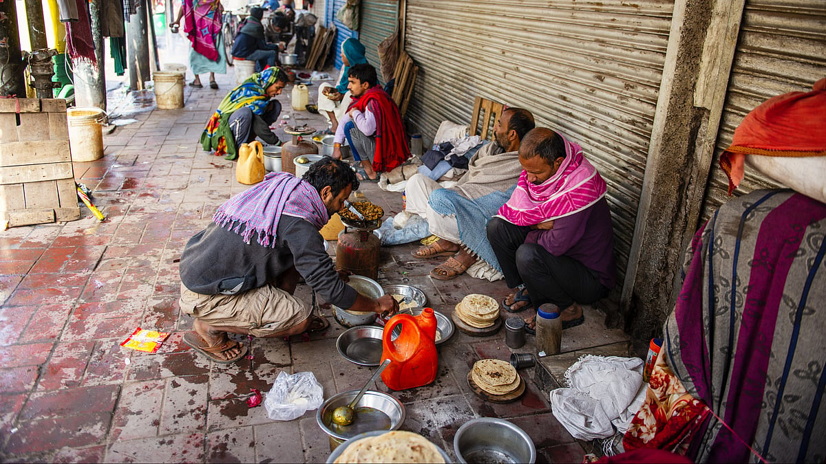 Daily wage labourers in Delhi