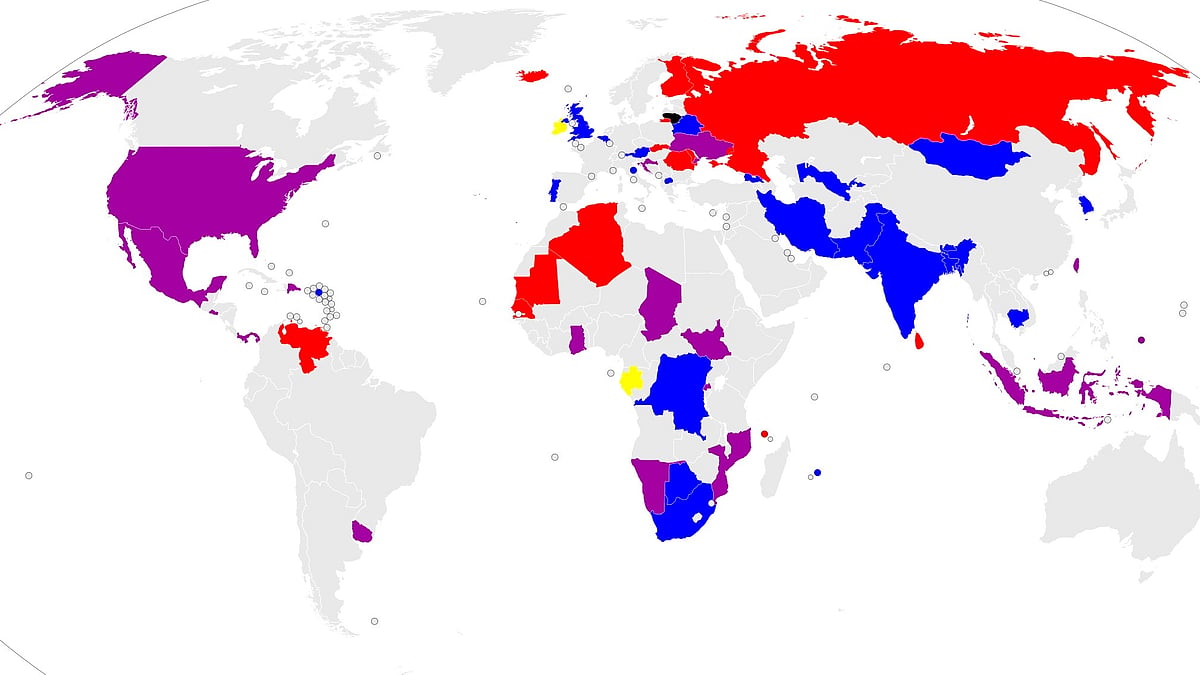 The world map indicates the nations where elections are scheduled in 2024 (photo: Wikipedia) 
