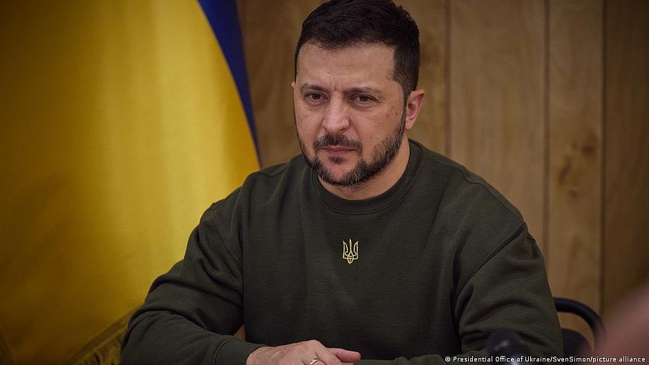 Zelesnkyy said that Switzerland was providing Ukraine with "not only humanitarian aid but also long-term financial assistance, political support, and sanctions." (photo: DW)