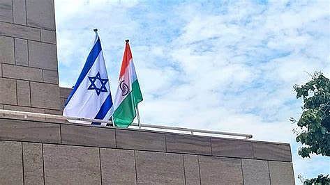 Representative image of Israel flag (left) and India flag (right) (Photo: National Herald archives)
