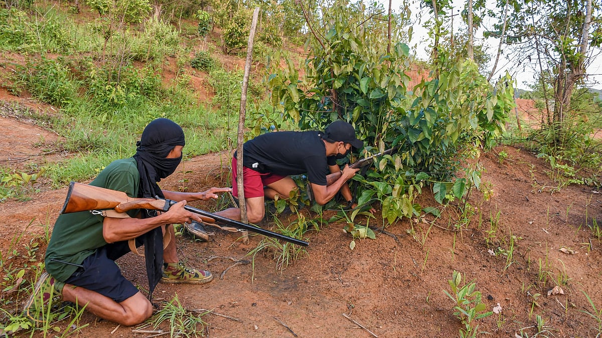 The NHRC takes suo motu cognizance of media reports and seeks a detailed report of the gun fight (representative image) within two weeks (photo: Biplov Bhuyan/SOPA Images/LightRocket via Getty Images)