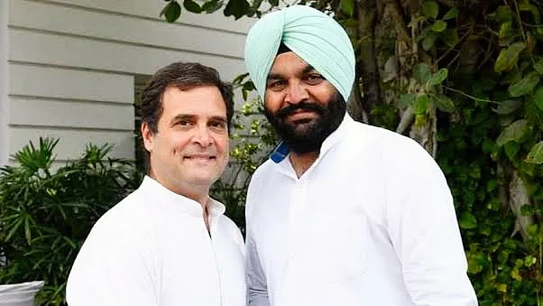 File photo of Congress MP from Amritsar Gurjeet Singh Aujla with party leader Rahul Gandhi (photo: @GurjeetSAujla/X)