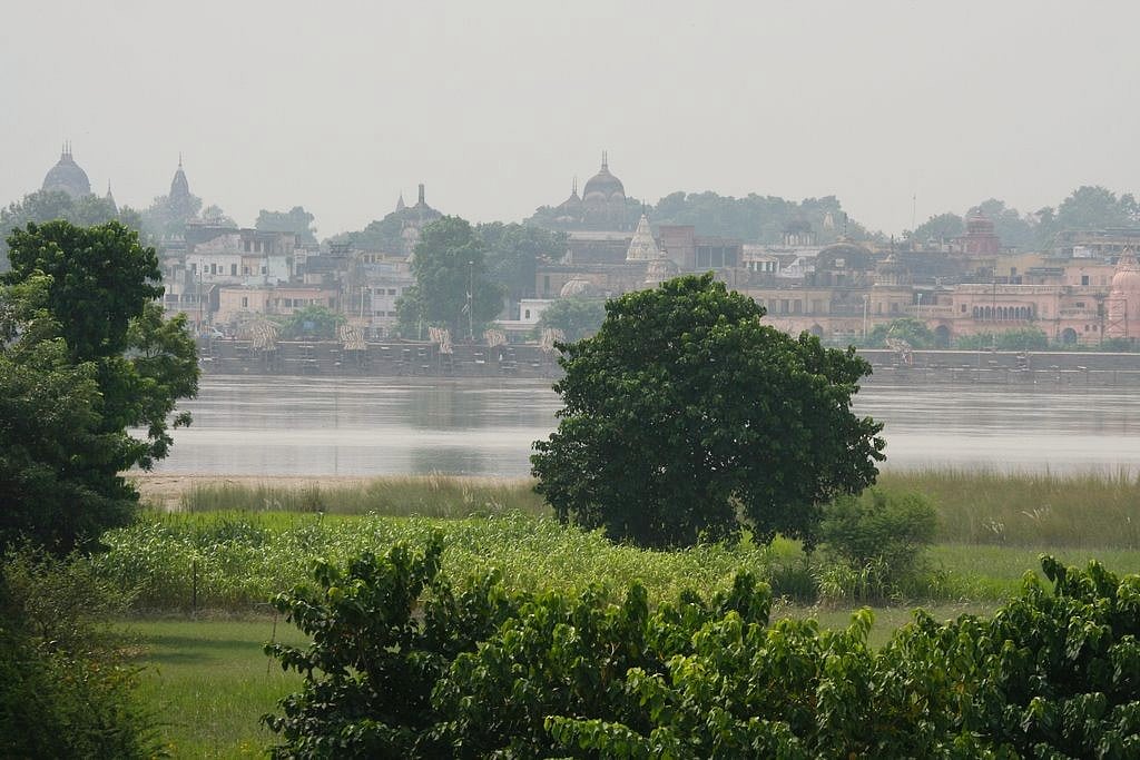 Ayodhya city from the opposite riverbank