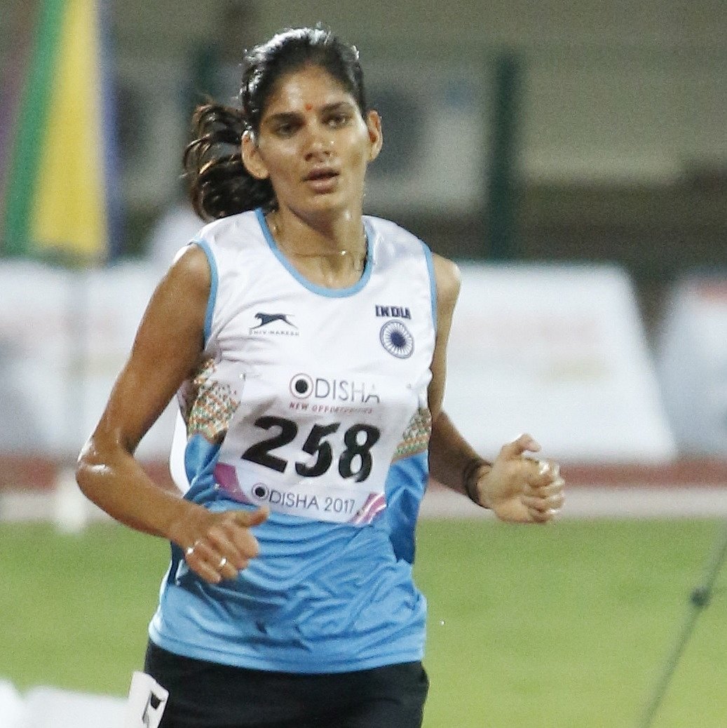 Parul Chaudhary in action