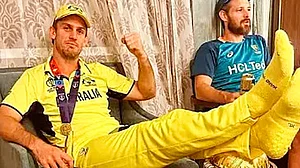 Wouldn't mind doing it again: Mitchell Marsh on resting feet on World Cup trophy