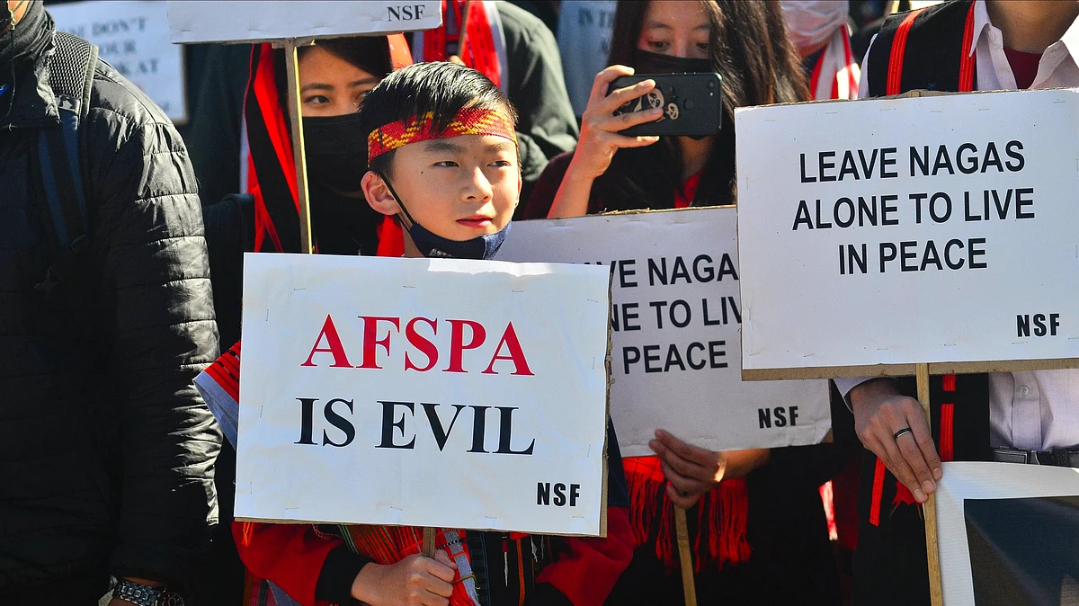 File photo of a mass rally against AFPSA in Kohima, Nagaland, in December 2021