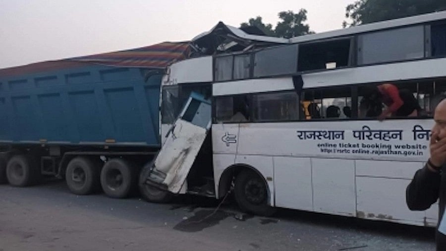 12 killed, 30 injured in bus-truck collision in Assam