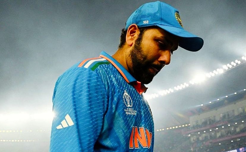 Captain Rohit Sharma in tears after India's final defeat at the 50-over World Cup