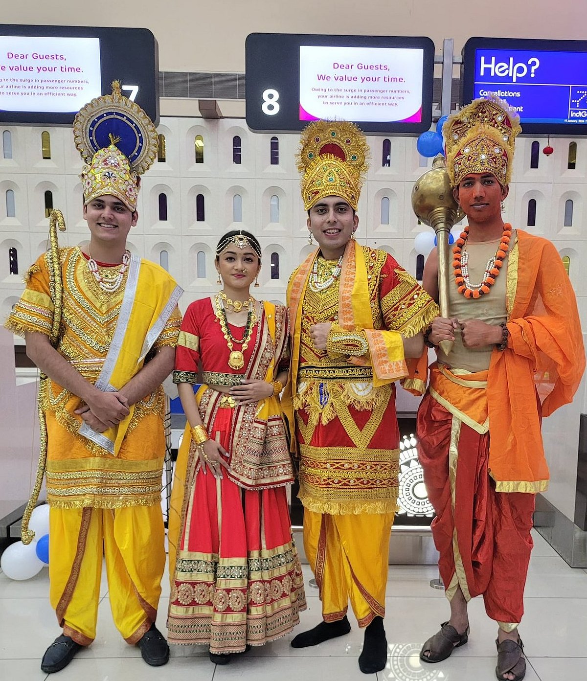 The airline that dressed its crew in Ramayana costumes (photo: @manishasinghal/X)