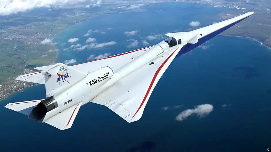 This is an artist's concept NASA's X-59 QueSST (photo: NASA/ZUMAPRESS.com/picture alliance via DW)