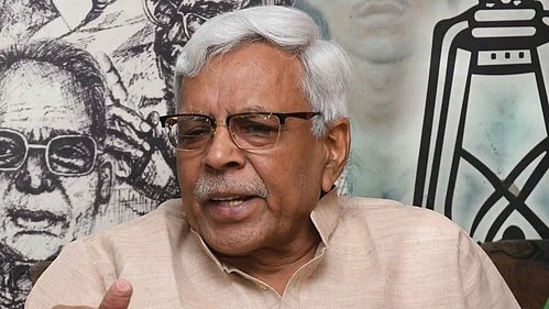 "They (BJP) are trying to stay in power in the Centre in the name of Ram and temple," said veteran RJD leader Shivanand Tiwari (pictured)(photo: IANS)