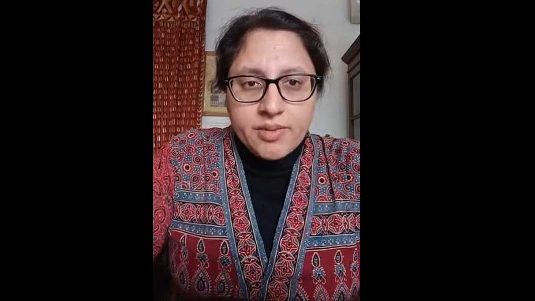 Screengrab from lawyer Suranya Aiyar's statement on her 'Protest Fast against (the) January 22 Production' in Ayodhya, around the Ram Temple (courtesy @suranyaaiyar3853/YouTube)