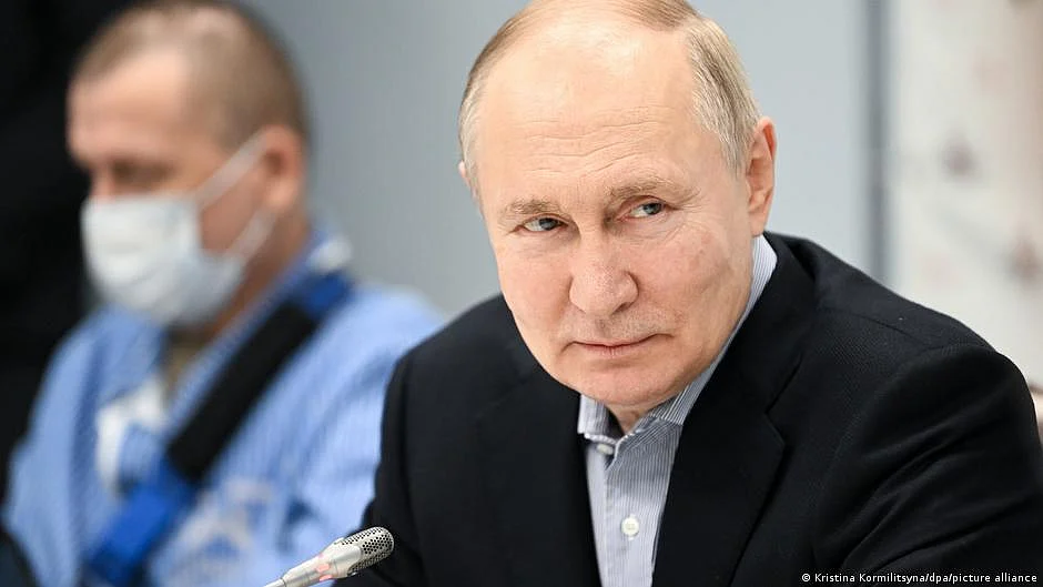 "They want to intimidate us and create uncertainty within our country," Putin said of Ukraine. (photo: DW)