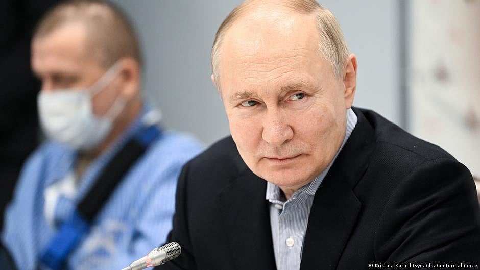 "They want to intimidate us and create uncertainty within our country," Putin said of Ukraine. (photo: DW)