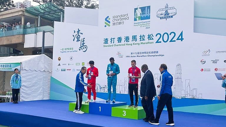 Man Singh becomes second Indian man to win gold at Asian Marathon Championships