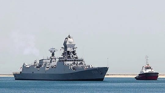 The Indian Navy has deployed warships to Yemen’s coast amid Red Sea conflict (photo: @CaptCoronado/X)