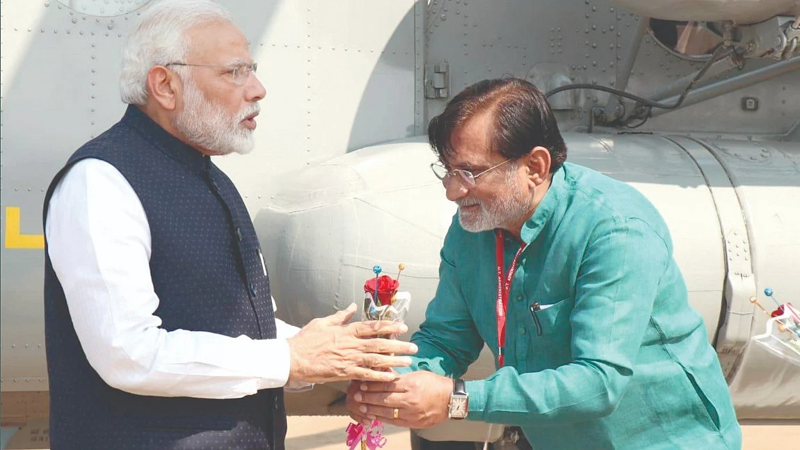 Lakshadweep Administrator Praful Khoda Patel with PM Modi