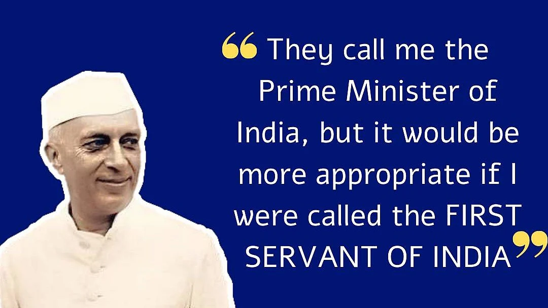 Jawaharlal Nehru, first prime minister of India (and founder of the National Herald), thought of himself as the 'First Servant of India' (image courtesy @UWCforYouth/X)