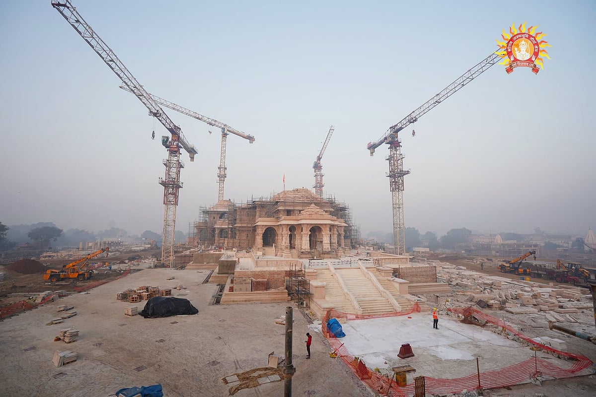A view of the temple in December 2023 (photo: @ShriRamTeerth/X)