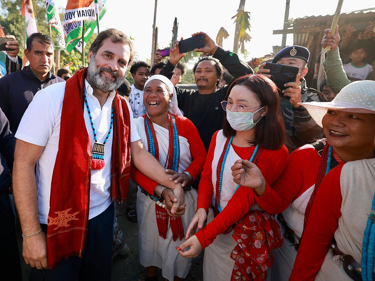 Meeting supporters in Arunachal Pradesh