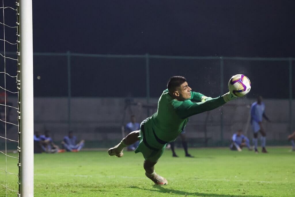Gurpreet Sandhu is a long-serving goalkeeper for the Indian team, earning praise for his stellar performance against Qatar in a World Cup qualifier in 2019 (photo: AIFF)