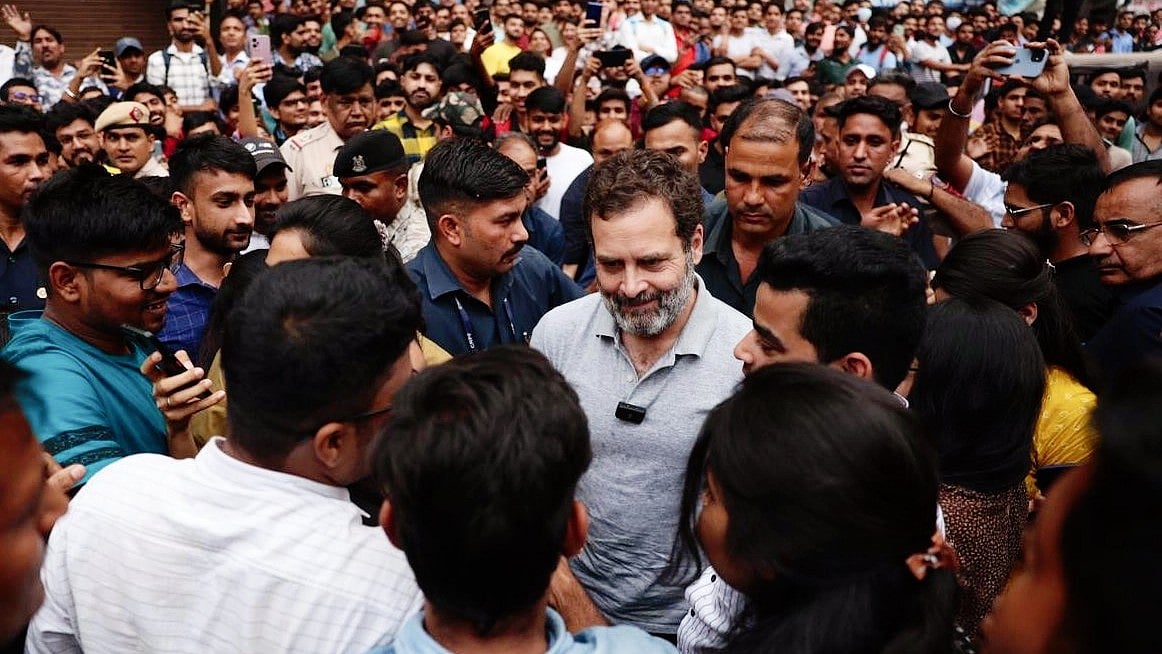 Rahul Gandhi interacts with youth on National Youth Day, 12 Jan (photo: @RahulGandhi/X)