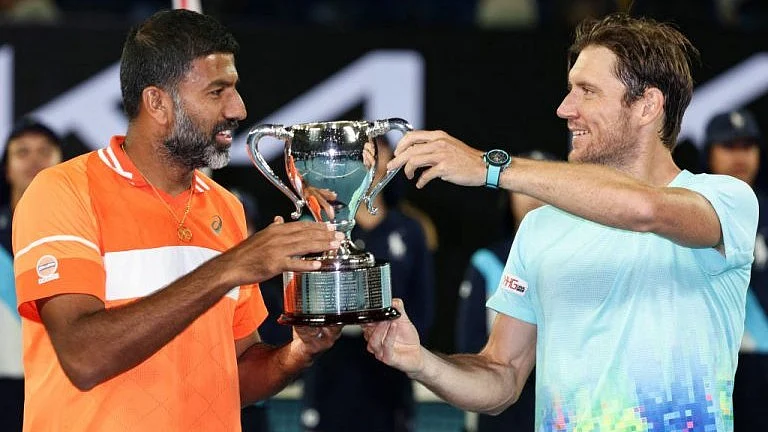 Rohan Bopanna with Matthew Ebden (photo: Getty Images)