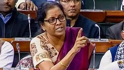 FM Nirmala Sitharaman in the Lok Sabha (photo: National Herald archives)