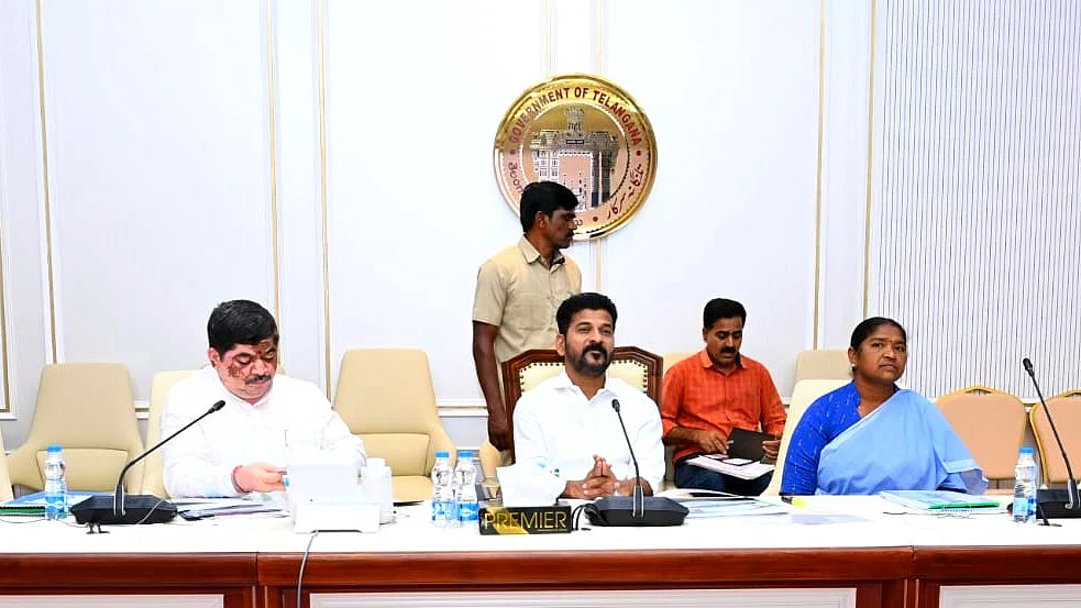 Revanth Reddy at the meeting (photo: @revanth_anumula/X)