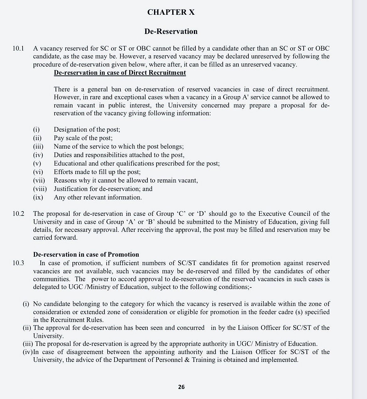 Govt, UGC go on backfoot in UGC 'de-reservation' discussion; say no such thing