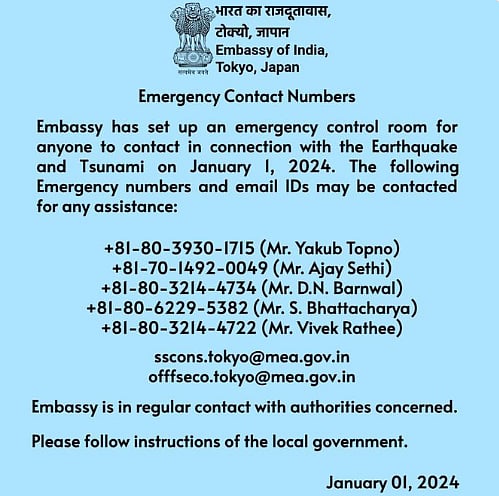 Emergency contact numbers 