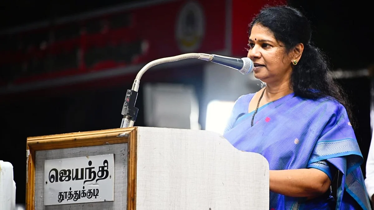 DMK leader Kanimozhi (photo: @KanimozhiDMK/X)