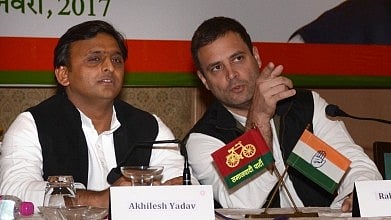 Akhilesh Yadav and Rahul Gandhi (photo: IANS)