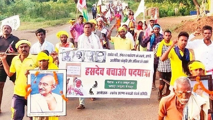 All that stands between the Adani conglomerate and Hasdeo forest are the Adivasi protesters