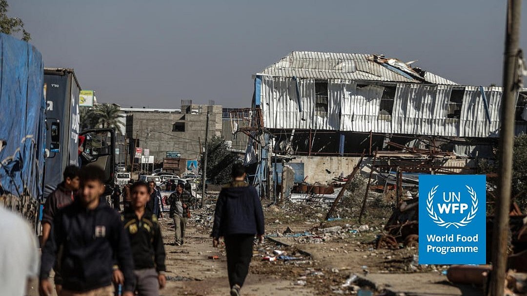 Refugee campsite in Gaza (photo courtesy @WFP/X)